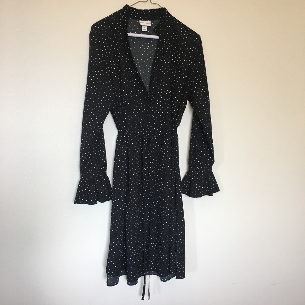 Ava & Viv long sleeve black dress